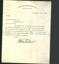 Letterhead - Kean, Van Cortlandt & Co.