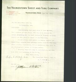 Letterhead - The Youngstown Sheet and Tube Company