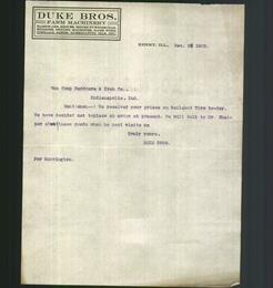 Duke Letterhead Letterhead - Duke Bros. – Original Ancestry