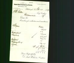 Bank Letterhead - Fort Pitt National Bank