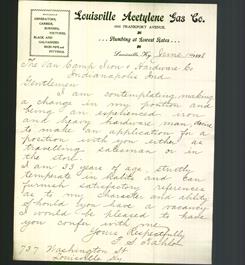 Letterhead - Louisville Acetylene Gas Co.
