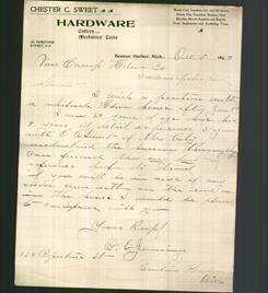 Letterhead - Chester C. Sweet