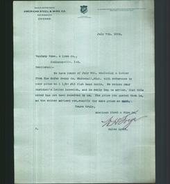 Letterhead - American Steel & Wire Co.