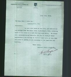 Letterhead - American Steel & Wire Co.