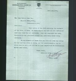 Letterhead - American Tin Plate Company