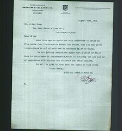 Letterhead - American Steel & Wire Co.