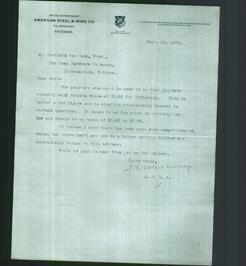 Letterhead - American Steel & Wire Co.
