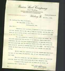 Letterhead - Union Steel Company
