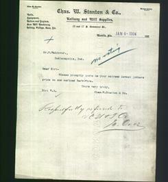 Letterhead - Chas. W. Stanton & Co.