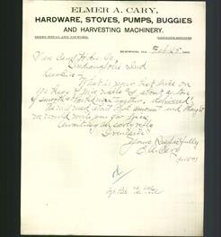 Letterhead - Elmer A. Cary