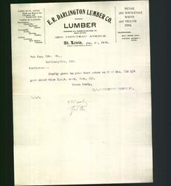 Letterhead - E.R. Darlington Lumber Co.