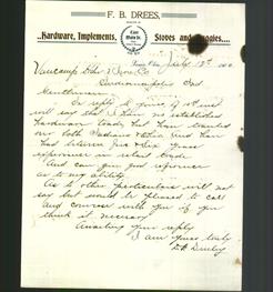 Letterhead - F.B. Drees