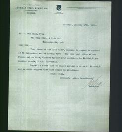 Letterhead - American Steel & Wire Co.