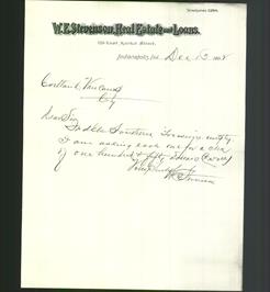 Letterhead - W.E. Stevenson, Real Estate and Loans