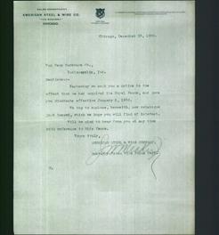 Letterhead - American Steel & Wire Co.