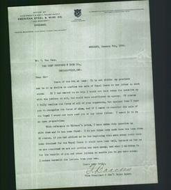 Letterhead - American Steel & Wire Co.