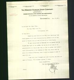 Letterhead - The Wabash Screen Door Company
