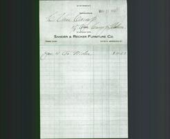 Statement - Sander & Recker Furniture Co.