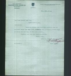 Letterhead - American Steel & Wire Co.