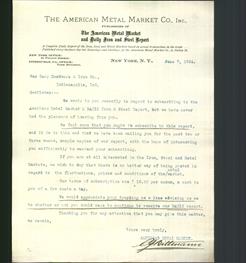 Letterhead - The American Metal Market Co., Inc.