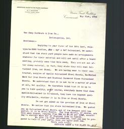 Letterhead - American Sheet & Tin Plate Company
