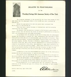 Bulletin to Policyholders - Provident Savings Life Assurance Society