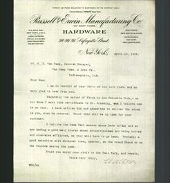 Letterhead - Russell & Erwin Manufacturing Co.