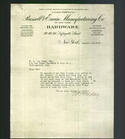 Letterhead - Russell & Erwin Manufacturing Co.