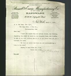 Letterhead - Russell & Erwin Manufacturing Co.