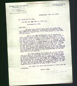 Letterhead - Alabama Steel And Wire Co.