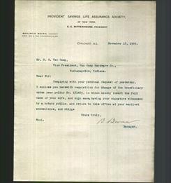 Letterhead - Provident Savings Life Assurance Society