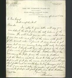 Letterhead - The Mt. Vernon Glass Co.