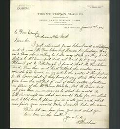 Letterhead - The Mt. Vernon Glass Co.