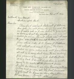 Letterhead - The Mt. Vernon Glass Co.