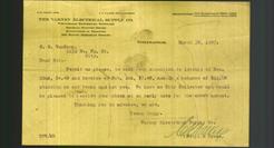 Letterhead - The Varney Electrical Supply Co.