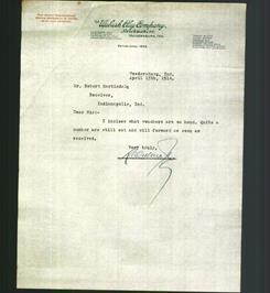 Letterhead - The Wabash Clay Company