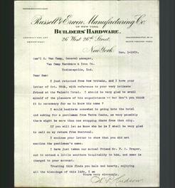 Letterhead - Russell & Erwin Manufacturing Co.