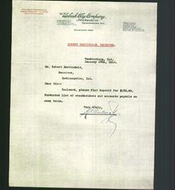 Letterhead - The Wabash Clay Company