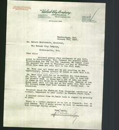 Letterhead - The Wabash Clay Company