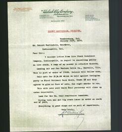 Letterhead - The Wabash Clay Company