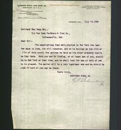 Letterhead - Alabama Steel And Wire Co.