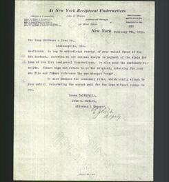 Letterhead - At New York Reciprocal Underwriters
