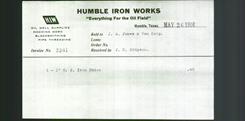 Letterhead - Humble Iron Works