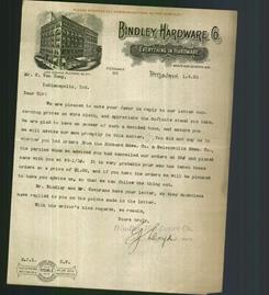 Letterhead - Bindley Hardware Co.