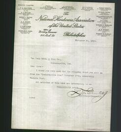 Letterhead - The National Hardware Association of the United States