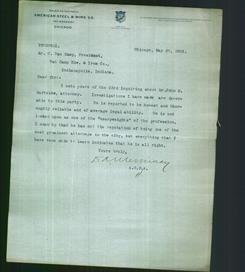 Letterhead - American Steel & Wire Co.