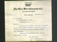 Letterhead - The Geo Worthington Company