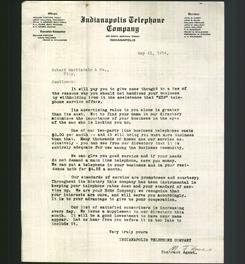 Letterhead - Indianapolis Telephone Company