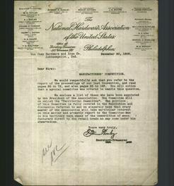 Letterhead - The National Hardware Association of the United States