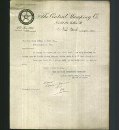 Letterhead - The Central Stamping Co.